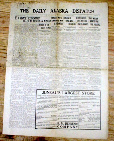 Juneau alaska newspapers - Juneau Empire. Broadsheet newspaper based in Juneau, Alaska published Sunday through Friday. Ketchikan Daily News. Printed in Ketchikan, Alaska. Ketchikan Daily …